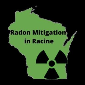 WI Map indicating Radon Levels in Racine by Racine Radon 761 248th Ave, Kansasville, WI 53139 262-955-6699